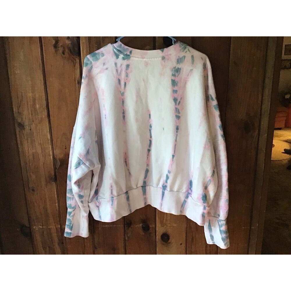 Old Navy Tie Dye Sweatshirt XXL Pink Stripes Thick Heavy Warm - Picture 5 of 7